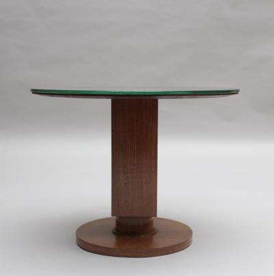 Jules Leleu Fine French 1930s Wooden Gueridon by Jules Leleu with a Mirrored Top