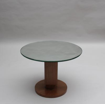 Jules Leleu Fine French 1930s Wooden Gueridon by Jules Leleu with a Mirrored Top