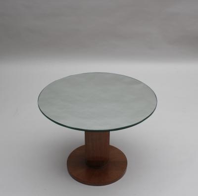 Jules Leleu Fine French 1930s Wooden Gueridon by Jules Leleu with a Mirrored Top