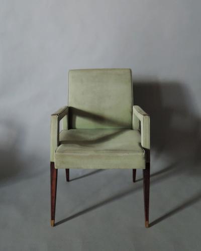 Jules Leleu Fine French 1960s Armchair by Jules Leleu