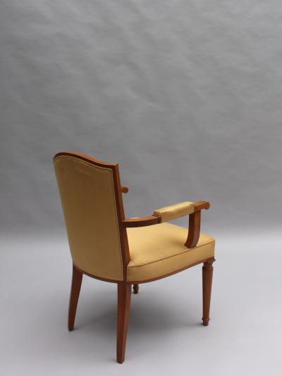 Jules Leleu Fine French Art Deco Bridge Armchair by Leleu