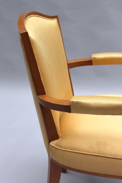 Jules Leleu Fine French Art Deco Bridge Armchair by Leleu