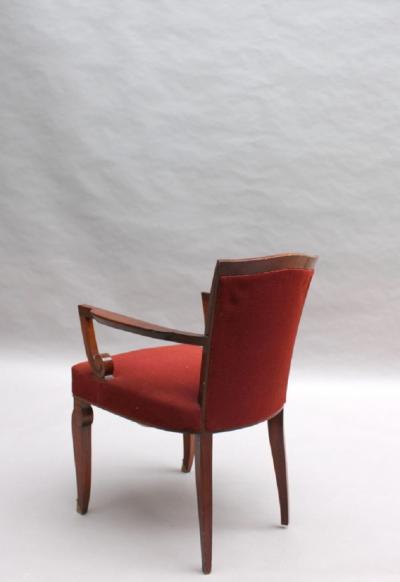 Jules Leleu Fine French Art Deco Mahogany Armchair by Jules Leleu