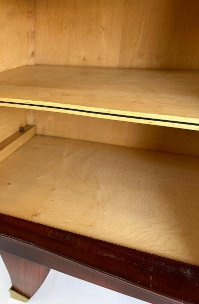 Jules Leleu Fine French Art Deco Marquetry Inlay Cabinet Jules Leleu Attributed