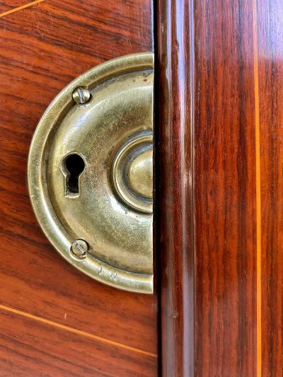 Jules Leleu Fine French Art Deco Marquetry Inlay Cabinet Jules Leleu Attributed