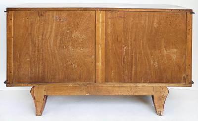 Jules Leleu Fine French Art Deco Marquetry Inlay Cabinet Jules Leleu Attributed