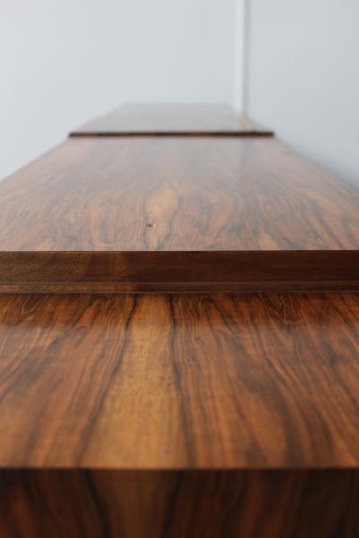 Jules Leleu Fine French Art Deco Walnut Music Stereo Cabinet or Sideboard by Jules Leleu