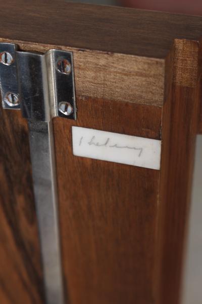 Jules Leleu Fine French Art Deco Walnut Music Stereo Cabinet or Sideboard by Jules Leleu