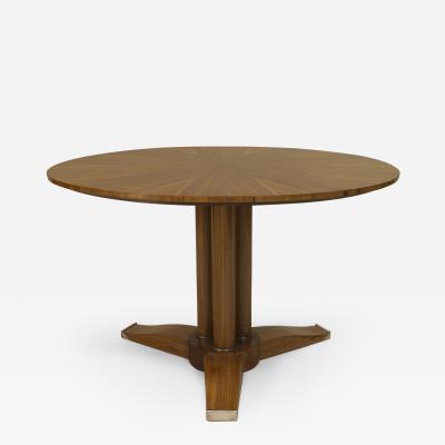 Jules Leleu French 1940s Blond Mahogany Coffee Table