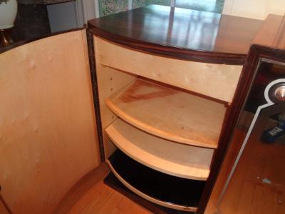 Jules Leleu French Art Deco Credenza with Mirrored Doors After Jules Leleu