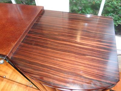 Jules Leleu French Art Deco Credenza with Mirrored Doors After Jules Leleu