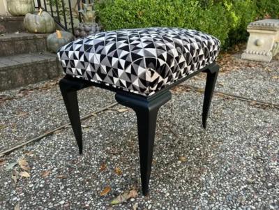Jules Leleu French Art Deco Ebonized Bench By Jules Leleu