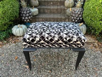 Jules Leleu French Art Deco Ebonized Bench By Jules Leleu
