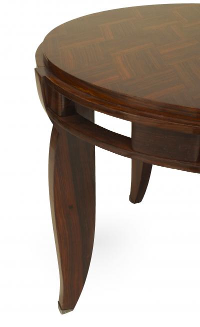 Jules Leleu French Art Deco Geometric Rosewood End Table