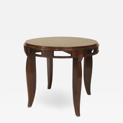 Jules Leleu French Art Deco Geometric Rosewood End Table