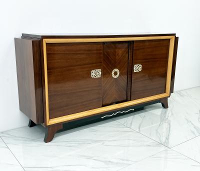 Jules Leleu French Art Deco Rosewood Sideboard With Bar 1940s