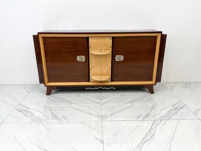 Jules Leleu French Art Deco Rosewood Sideboard With Bar 1940s