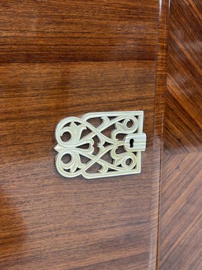 Jules Leleu French Art Deco Rosewood Sideboard With Bar 1940s