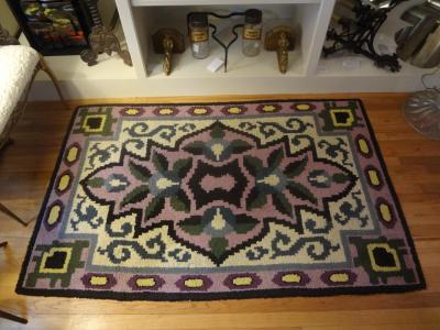 Jules Leleu French Art Deco Rug in the Style of Jules Leleu
