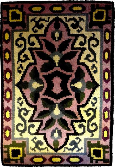 Jules Leleu French Art Deco Rug in the Style of Jules Leleu