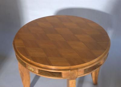 Jules Leleu French Art Deco Walnut Gueridon