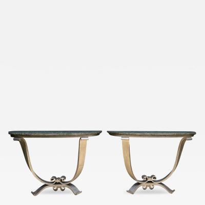 Jules Leleu Jules Leleu Art Deco Console Tables