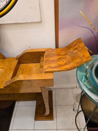 Jules Leleu Jules Leleu Art Deco Vanity and Console with Mirror France Circa 1930s