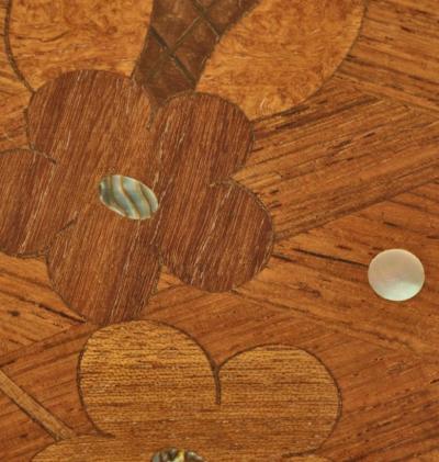 Jules Leleu Jules Leleu French Art Deco Rosewood Abalone Dining Table France 1930s