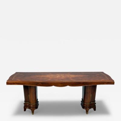 Jules Leleu Jules Leleu French Art Deco Rosewood Abalone Dining Table France 1930s