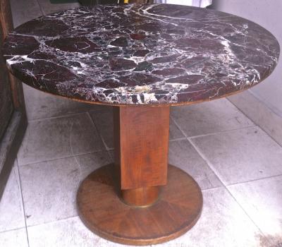 Jules Leleu Jules Leleu Signed Coffee Table with a Superb Marble Top