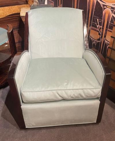 Jules Leleu Jules Leleu Style Art Deco French Club Chairs Restored