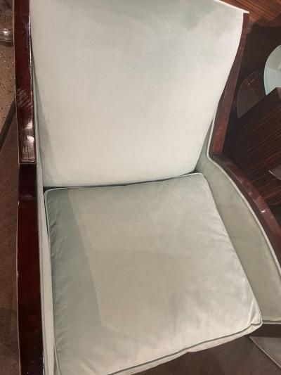 Jules Leleu Jules Leleu Style Art Deco French Club Chairs Restored