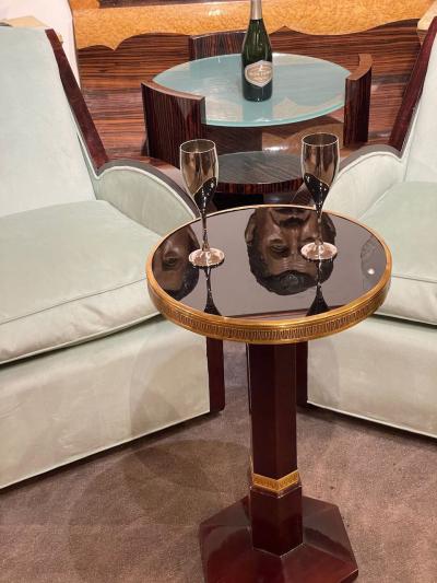 Jules Leleu Jules Leleu Style Art Deco French Club Chairs Restored