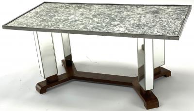Jules Leleu Jules Leleu documented mirrored coffee table