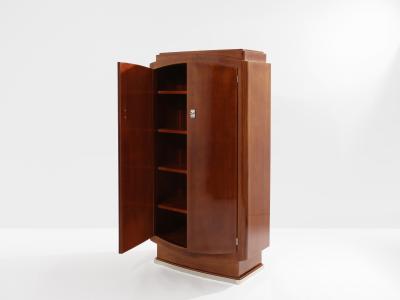 Jules Leleu Jules Leleu mahogany cabinet nickeled metal 1930
