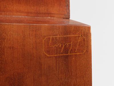 Jules Leleu Jules Leleu mahogany cabinet nickeled metal 1930
