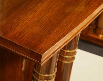 Jules Leleu Mahogany Art Deco Desk by Jules Leleu