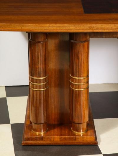 Jules Leleu Mahogany Art Deco Desk by Jules Leleu