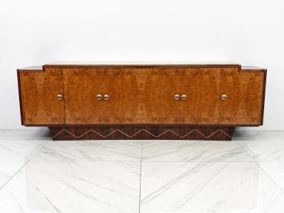 Jules Leleu Monumental 119 Long French Art Deco Credenza Style of Jules Leleu