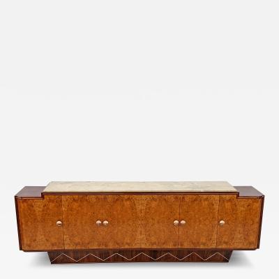 Jules Leleu Monumental 119 Long French Art Deco Credenza Style of Jules Leleu