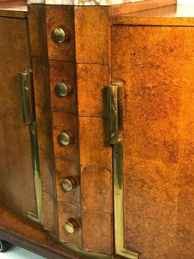 Jules Leleu Monumental and Rare Art Deco Sideboard or Cabinet by Jules Leleu
