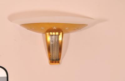 Jules Leleu Pair of Art Deco Wall Sconces by JULES LELEU 2 pairs available 