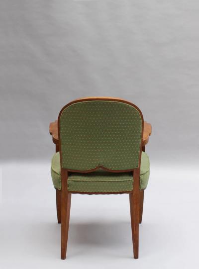 Jules Leleu Pair of Fine French 1940s Mahogany Armchairs by Jules Leleu