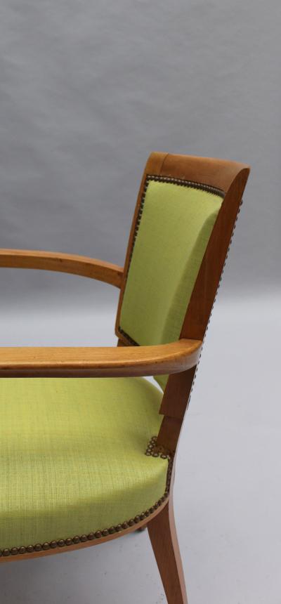 Jules Leleu Pair of French Art Deco Bridge Chairs by Jules Leleu