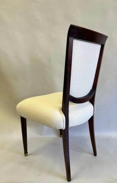 Jules Leleu SET OF 8 French Mid Century Art Deco Dining Chairs Signed by Jules Leleu