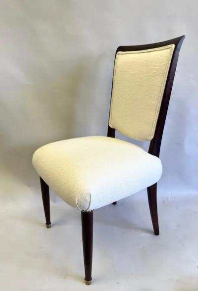 Jules Leleu SET OF 8 French Mid Century Art Deco Dining Chairs Signed by Jules Leleu
