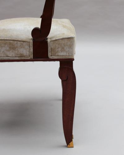 Jules Leleu Set of 10 Fine French Art Deco Mahogany Chairs by Jules Leleu 8 Side and 2 Arm