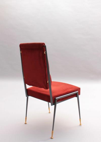 Jules Leleu Set of 10 Fine French Mid Century Dining Chairs by Jules Leleu