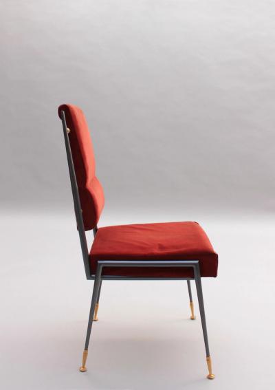 Jules Leleu Set of 10 Fine French Mid Century Dining Chairs by Jules Leleu