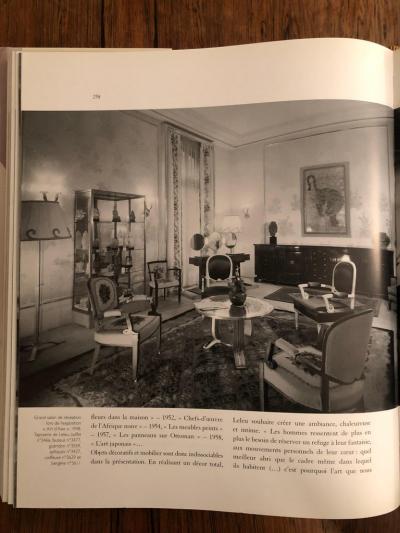 Jules Leleu Set of 4 Fine French Art Deco Walnut Bridge Armchairs by Jules Leleu